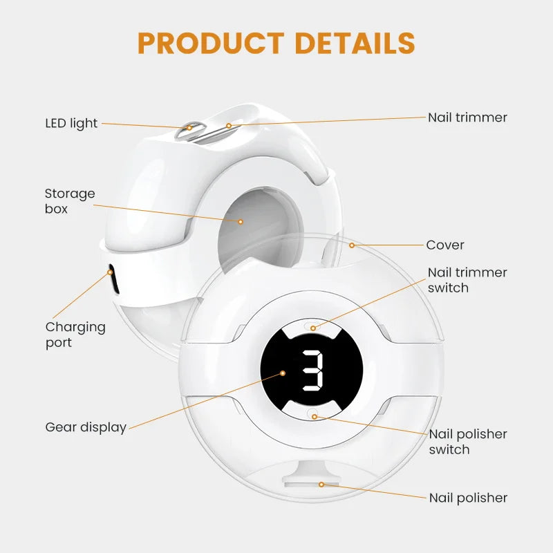 3 Gear Rechargeable Nail Clipper