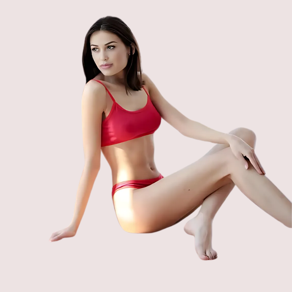 "Full" Coverage Smooth Red Cotton Bra Panty Set